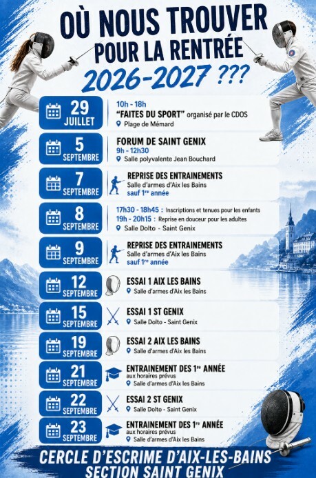 Rentrée 2026- Où nous trouver ?