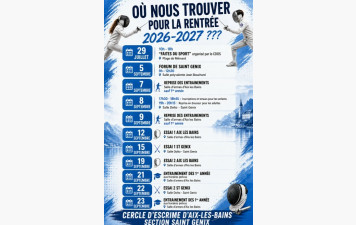 Rentrée 2026- Où nous trouver ?