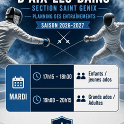 Horaires 2026-2027 Saint Genix